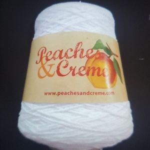 White yarn cotton crochet